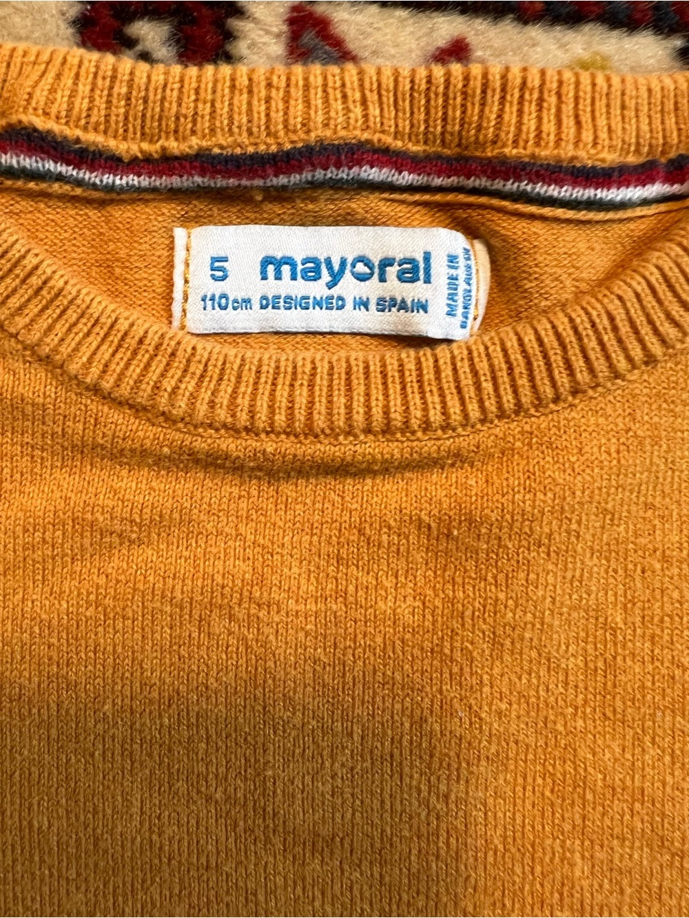Mayoral Kids Mustard Yellow Crewneck Sweater